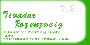 tivadar rozenzweig business card